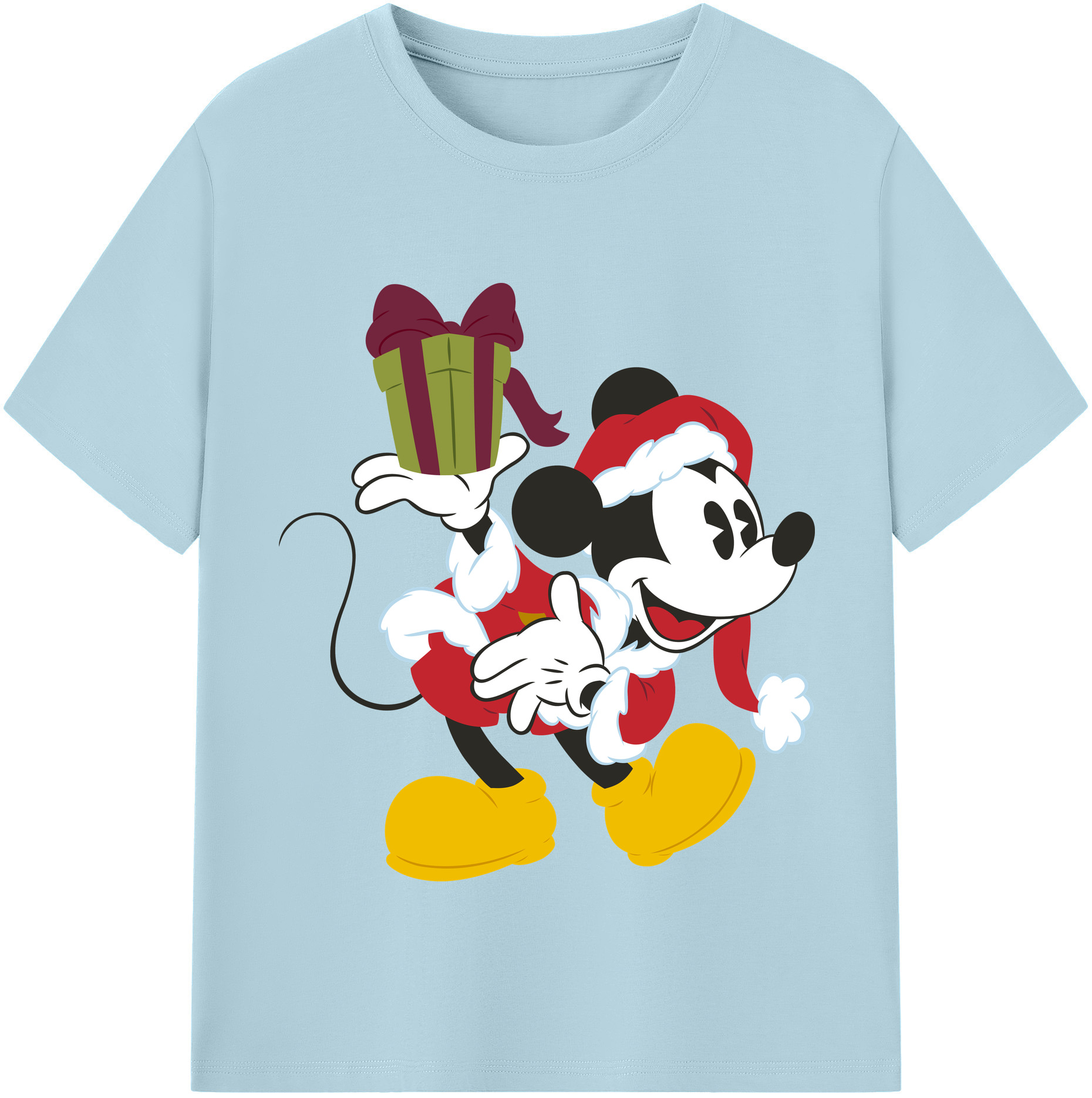 （画像用） ミッキーマウス Mickey Mouse 綿100％半袖Tシャツ（フロントプリント）
